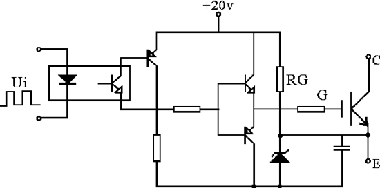 光耦隔離輸出驅(qū)動電路圖