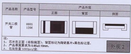 風華高科貼片二極管變更后外觀樣式